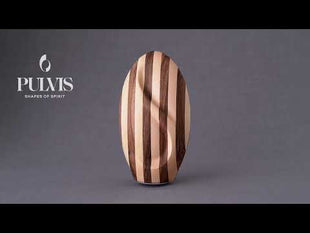Striped Wooden Urn "Eternity" - Genuine Walnut & Beech Urn