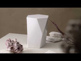 Handmade Urn "Crystal"  - Stainless Steel | Matte White
