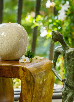 Handmade Cremation Urn "Harmony" - Large | Craquelure | Ceramic Urn