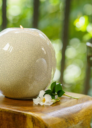 Handmade Cremation Urn "Harmony" - Large | Craquelure | Ceramic Urn