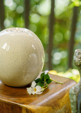 Handmade Cremation Urn "Harmony" - Large | Craquelure | Ceramic Urn