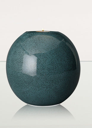 Handmade Cremation Urn "Harmony" - Large | Oily Green Melange | Ceramic Urn