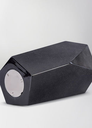 Handmade Urn "Crystal"  - Stainless Steel | Black Granite