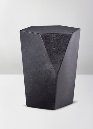 Handmade Urn "Crystal"  - Stainless Steel | Black Granite