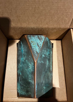 Handmade Urn "Crystal"  - Stainless Steel | Emerald Green