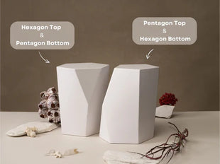 Handmade Urn "Crystal"  - Stainless Steel | Matte White