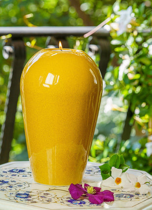 Memorial Cremation Urn "Serenity" - Large | Amber Yellow | Ceramic Urn