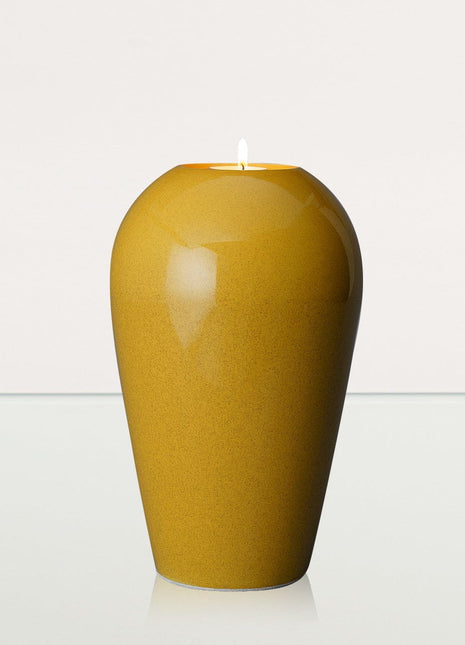 Memorial Cremation Urn "Serenity" - Large | Amber Yellow | Ceramic Urn