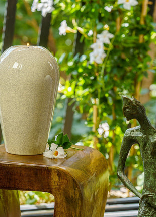 Memorial Cremation Urn "Serenity" - Large | Craquelure | Ceramic Urn