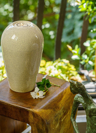 Memorial Cremation Urn "Serenity" - Large | Craquelure | Ceramic Urn