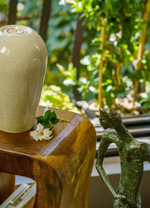 Memorial Cremation Urn "Serenity" - Large | Craquelure | Ceramic Urn