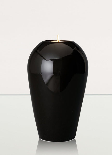 Memorial Cremation Urn "Serenity" - Large | Lamp Black | Ceramic Urn