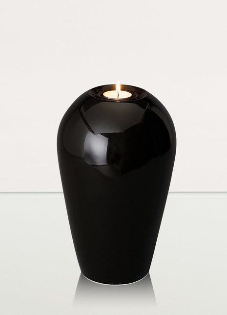 Memorial Cremation Urn "Serenity" - Large | Lamp Black | Ceramic Urn