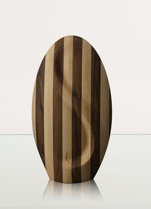 Striped Wooden Urn "Eternity" - Genuine Walnut & Beech Urn