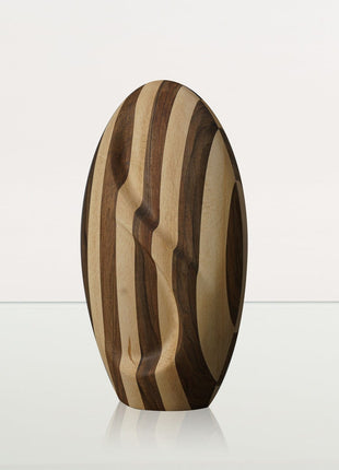 Striped Wooden Urn "Eternity" - Genuine Walnut & Beech Urn