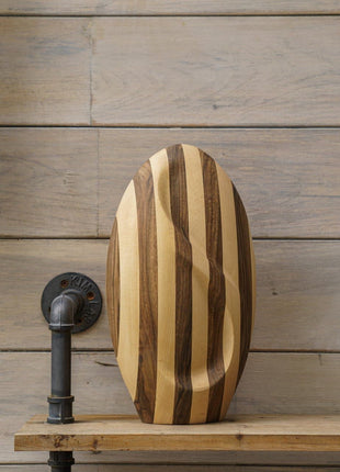 Striped Wooden Urn "Eternity" - Genuine Walnut & Beech Urn