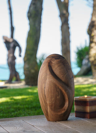 Wooden Urn for Ashes "Eternity" - Genuine Walnut Urn