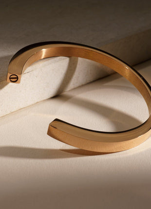 Cremation Bracelet  – Elegance | Stainless Steel | Memorial Jewelry | Brass Finish
