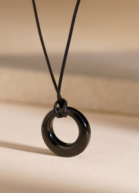 Cremation Necklace – Forever | Stainless Steel | Memorial Jewelry | Black