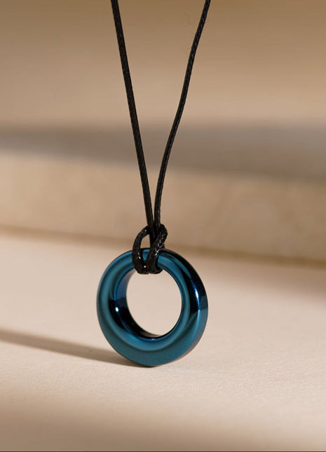 Cremation Necklace – Forever | Stainless Steel | Memorial Jewelry | Blue