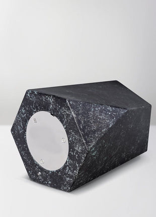 Handmade Urn "Crystal"  - Stainless Steel | Dark Granite