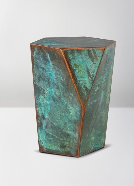 Handmade Urn "Crystal"  - Stainless Steel | Emerald Green