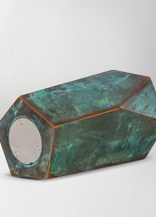 Handmade Urn "Crystal"  - Stainless Steel | Emerald Green