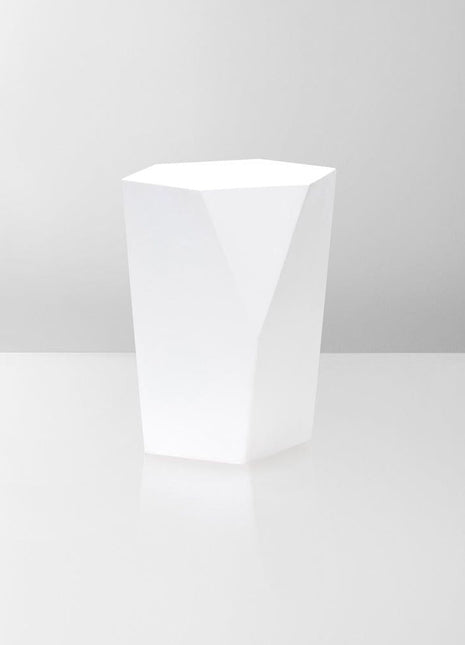 Handmade Urn "Crystal"  - Stainless Steel | Matte White