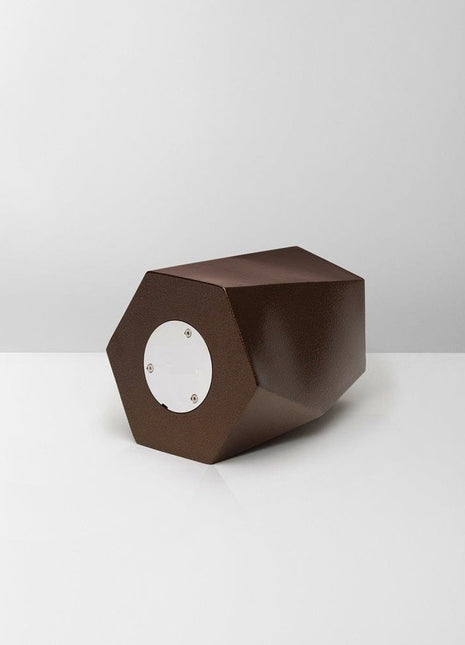 Handmade Urn "Crystal"  - Stainless Steel | Rusty Brown