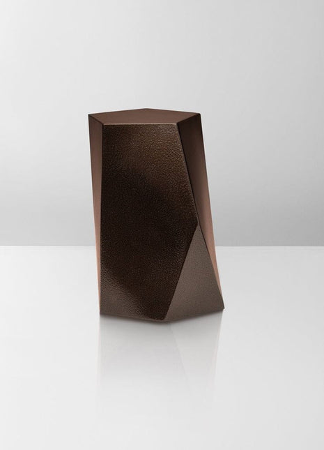 Handmade Urn "Crystal"  - Stainless Steel | Rusty Brown