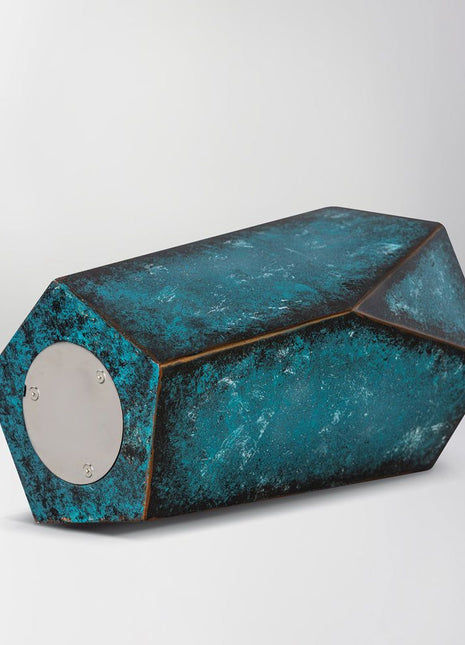Handmade Urn "Crystal"  - Stainless Steel | Turquoise
