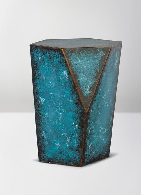 Handmade Urn "Crystal"  - Stainless Steel | Turquoise
