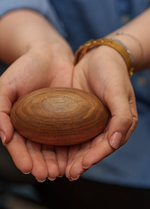 Wooden Keepsake Urn "Palm Stone" - Genuine Walnut