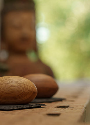 Wooden Keepsake Urn "Palm Stone" - Oak