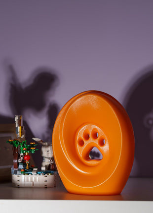 Legacy Paw Cremation Urn - Orange | Pet Urn