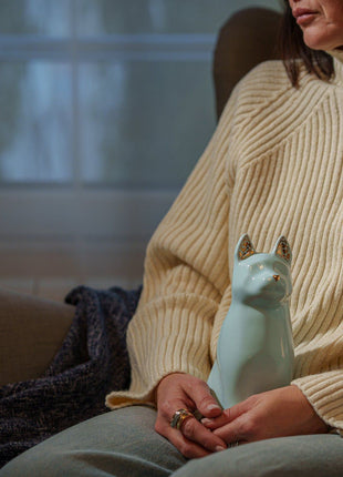 "Arlo" Pet Urn for Dog - Baby Blue | Ceramic | Handmade