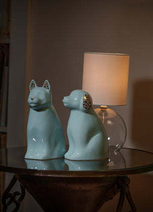 "Arlo" Pet Urn for Dog - Baby Blue | Ceramic | Handmade