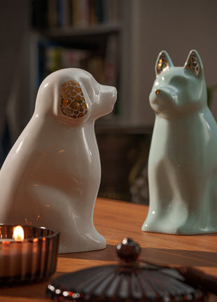 "Arlo" Pet Urn for Dog - Baby Blue | Ceramic | Handmade