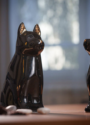 "Arlo" Pet Urn for Dog - Black | Ceramic | Handmade