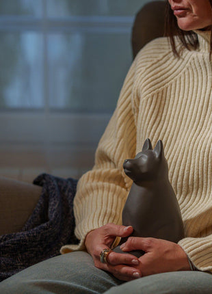 "Arlo" Pet Urn for Dog - Black | Ceramic | Handmade