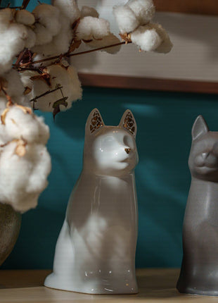 "Arlo" Pet Urn for Dog -  Grey Matte | Ceramic | Handmade