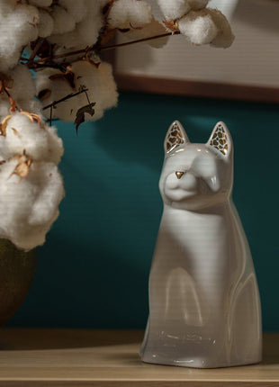 "Arlo" Pet Urn for Dog - White | Ceramic | Handmade