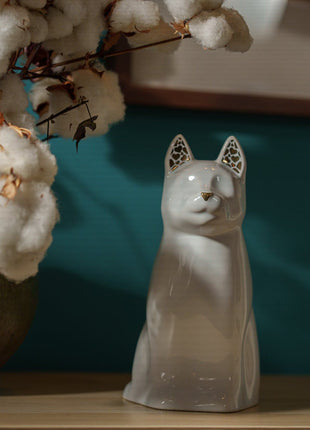 "Arlo" Pet Urn for Dog - White | Ceramic | Handmade