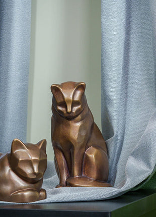 Cast Bronze Cat Urn "At Rest" | Premium Quality Bronze Urn