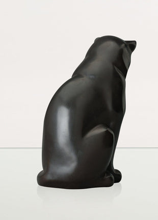 Cast Bronze Cat Urn "Neko" | Dark Matte Patina | Cast Bronze Urn