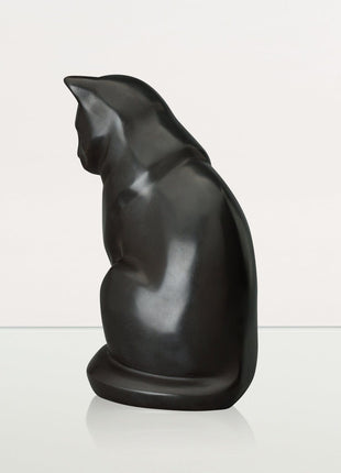 Cast Bronze Cat Urn "Neko" | Dark Matte Patina | Cast Bronze Urn