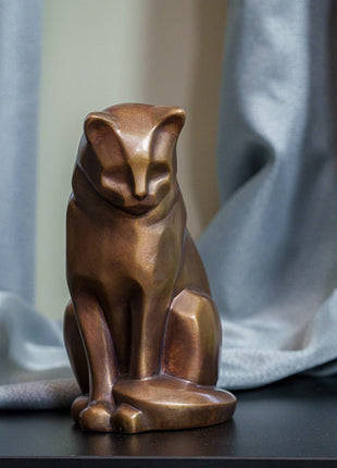 Cast Bronze Cat Urn "Neko" | Premium Quality Bronze Pet Urn