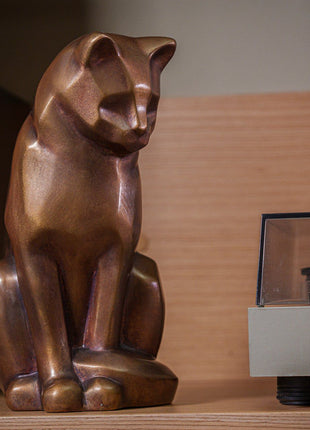 Cast Bronze Cat Urn "Neko" | Premium Quality Bronze Pet Urn
