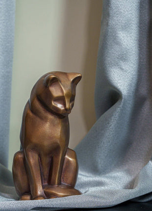 Cast Bronze Cat Urn "Neko" | Premium Quality Bronze Pet Urn