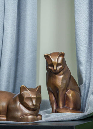 Cast Bronze Cat Urn "Neko" | Premium Quality Bronze Pet Urn